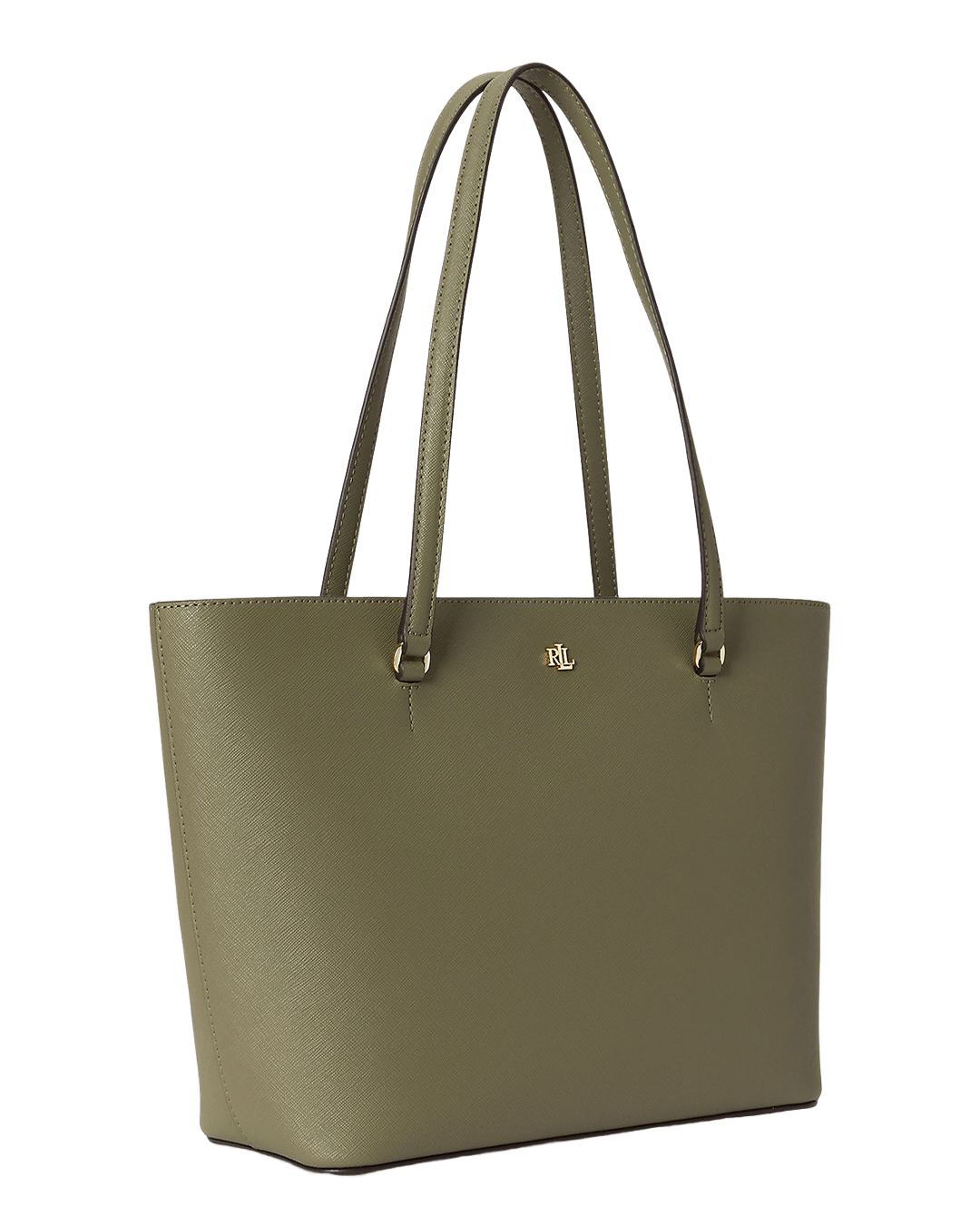 Lauren By Ralph Lauren Bags ONE Lauren by Ralph Lauren Green Crosshatch Leather Medium Karly Tote