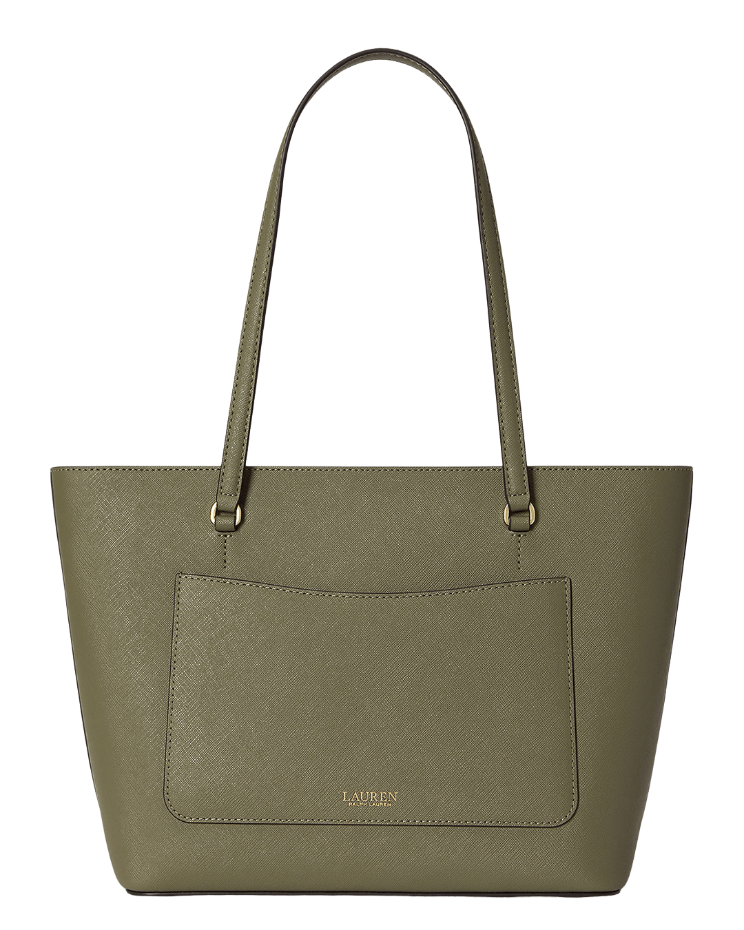 Lauren By Ralph Lauren Bags ONE Lauren by Ralph Lauren Green Crosshatch Leather Medium Karly Tote