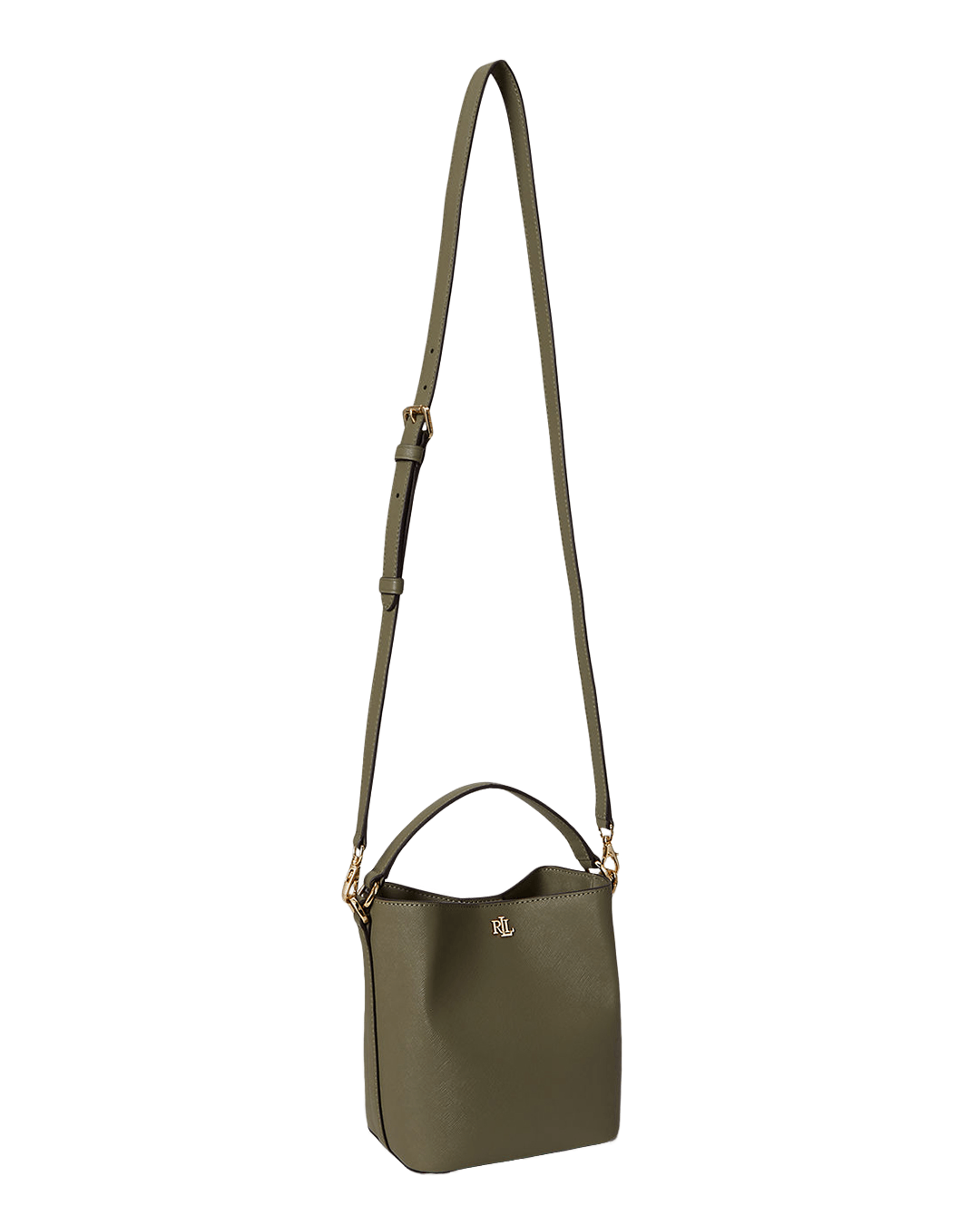 Lauren By Ralph Lauren Bags ONE Lauren by Ralph Lauren Green Crosshatch Small Reese Bucket Bag