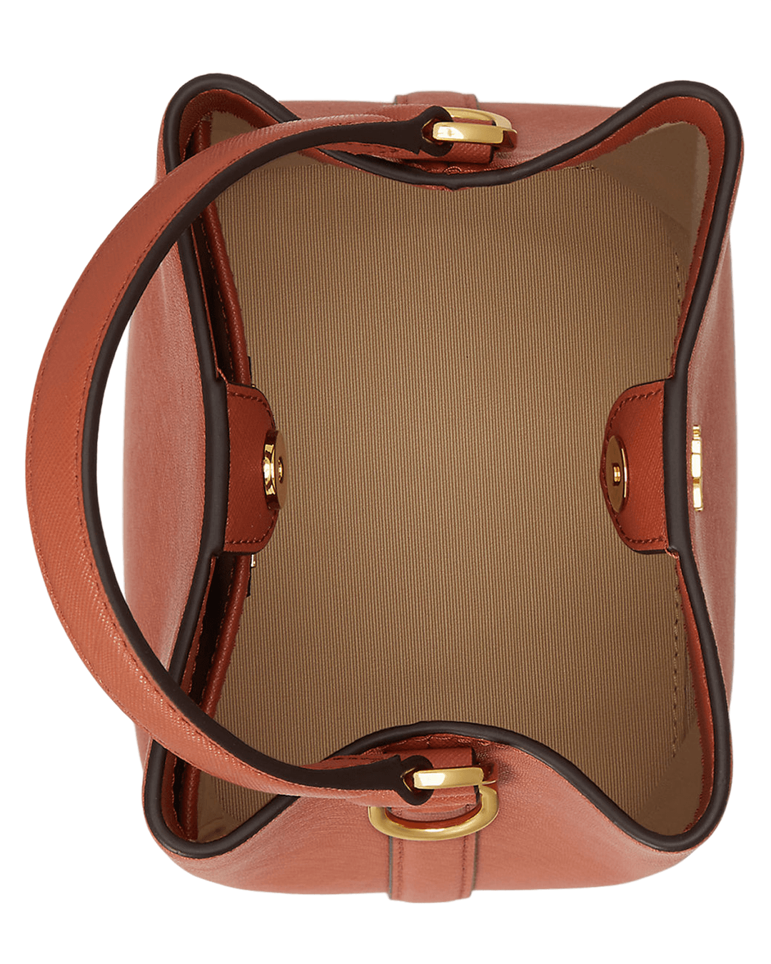 Lauren By Ralph Lauren Bags ONE Lauren by Ralph Lauren Red Crosshatch Small Reese Bucket Bag