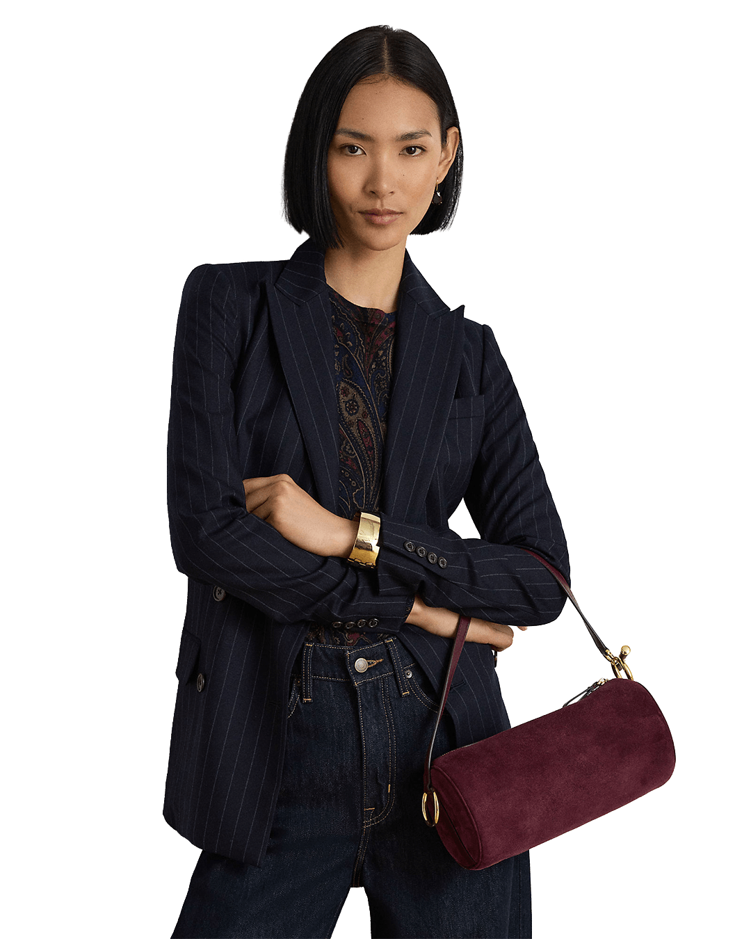 Lauren By Ralph Lauren Bags ONE Lauren by Ralph Lauren Red Medium Barrel Shoulder Bag