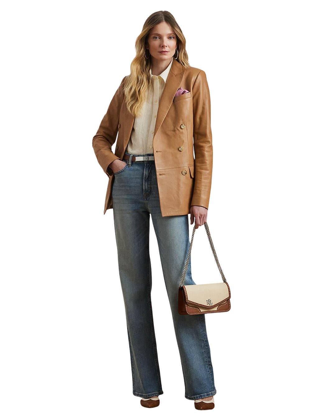 Lauren by Ralph Lauren Beige/Khaki Medium Sawyer Shoulder