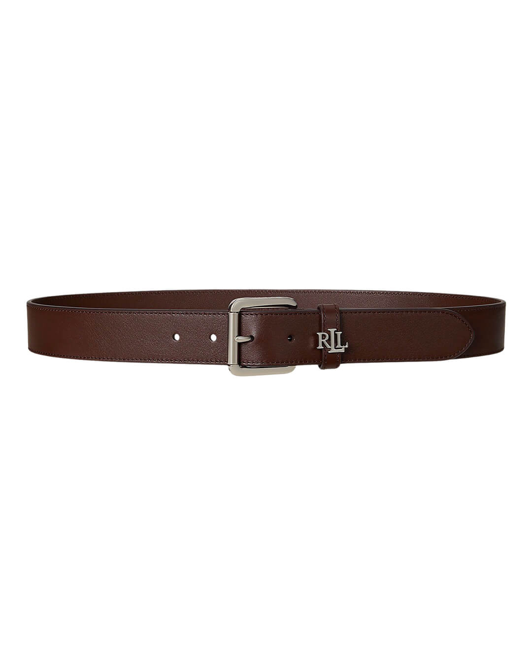 Lauren By Ralph Lauren Belts LOGO-KEEPER LEATHER BELT BROWN