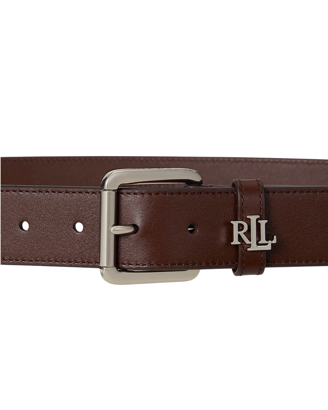 Lauren By Ralph Lauren Belts LOGO-KEEPER LEATHER BELT BROWN