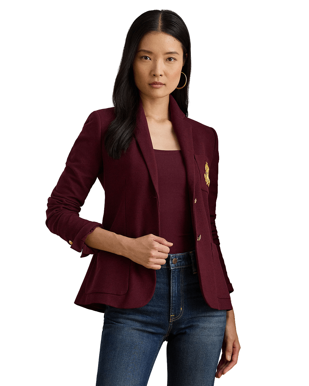 Lauren By Ralph Lauren Blazers Lauren Red Lauren Anfisa Lined Blazer Red