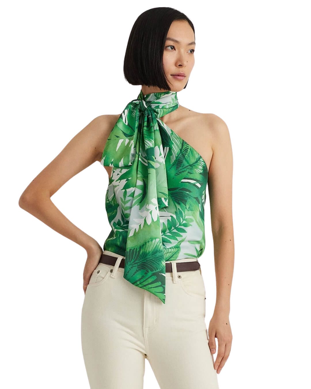 Lauren By Ralph Lauren Blouses KOMETTE SLEEVELESS BLOUSE Green SS24 200925235001