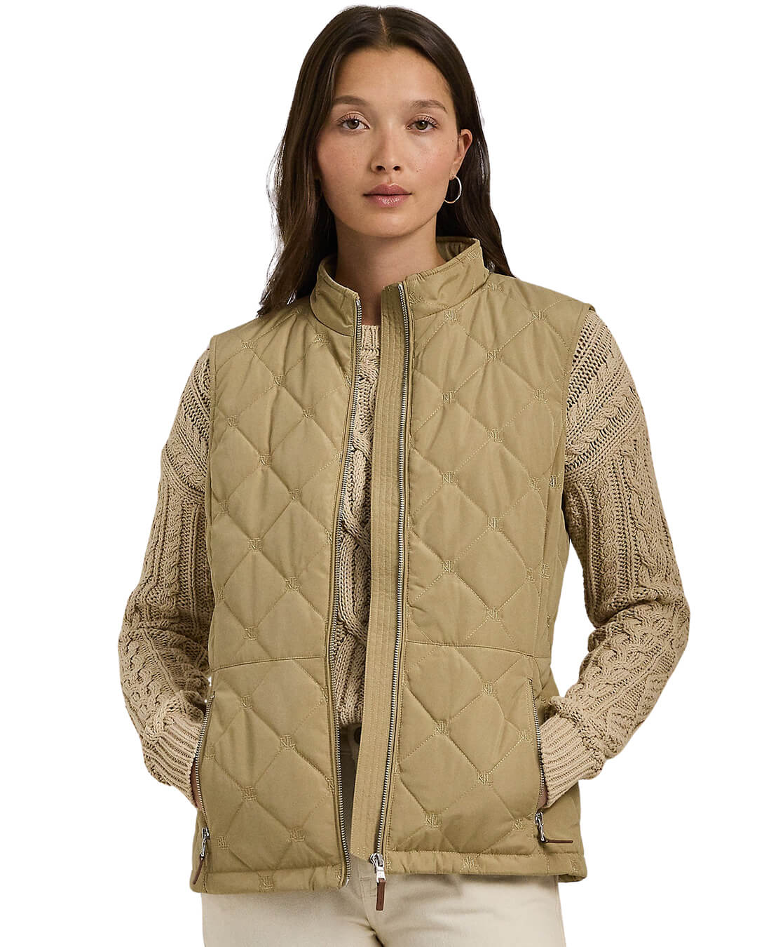 Lauren by Ralph Lauren Coats Lauren by Ralph Lauren Beige Insulated Gilet