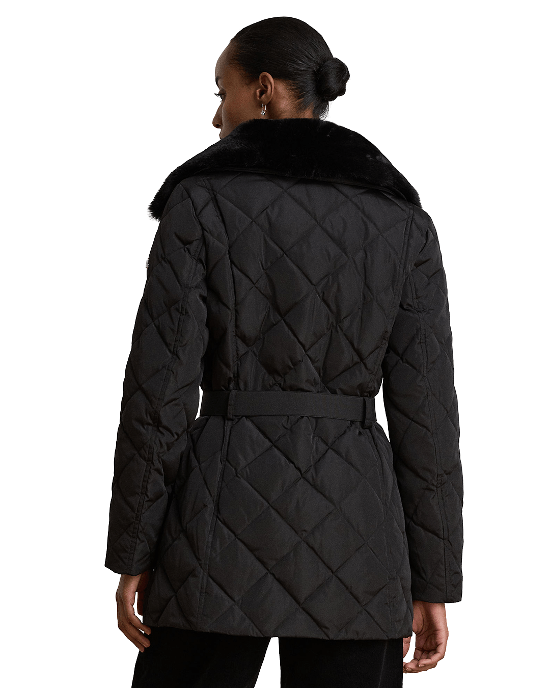 Lauren By Ralph Lauren Coats Lauren by Ralph Lauren Black Belted Down Insulated Coat