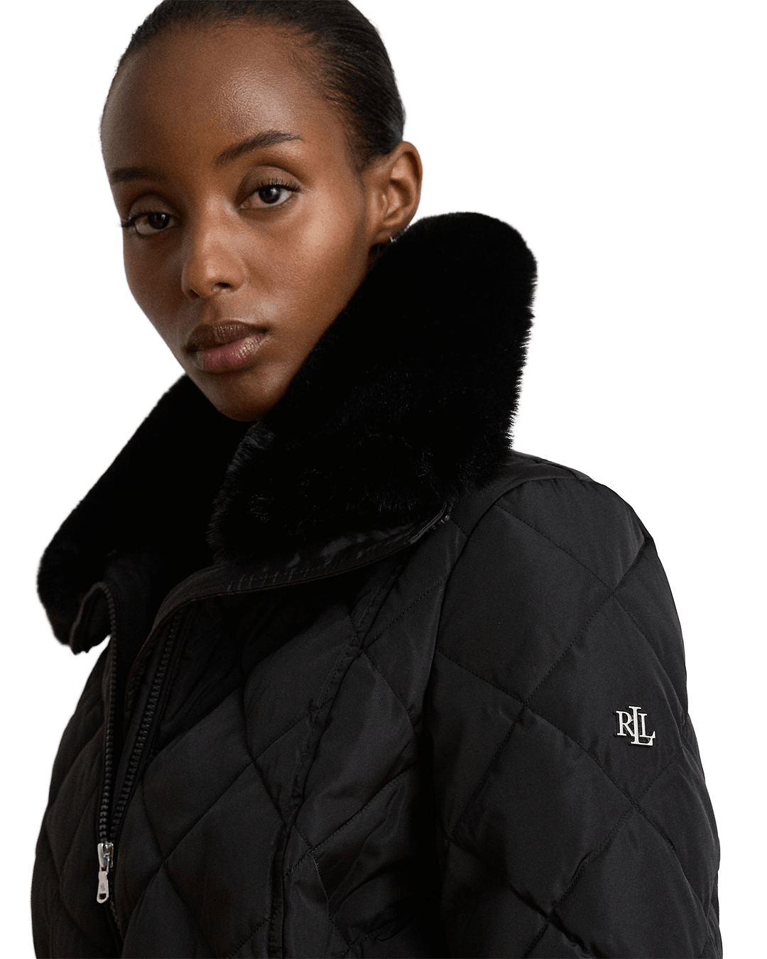 Lauren By Ralph Lauren Coats Lauren by Ralph Lauren Black Belted Down Insulated Coat