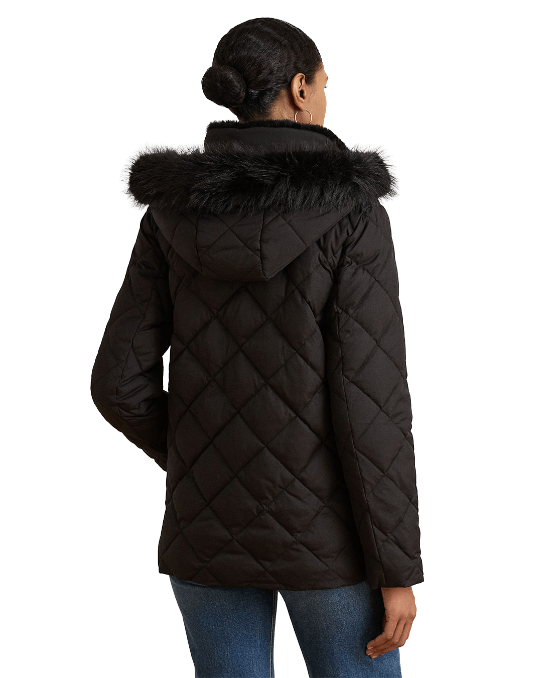 Lauren By Ralph Lauren Coats Lauren by Ralph Lauren Black Hooded Insulated Puffer Coat