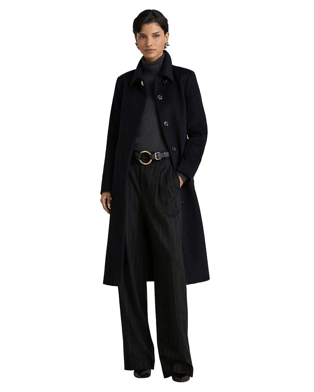 Lauren By Ralph Lauren Coats Lauren by Ralph Lauren Black Single-Breasted Lined Coat