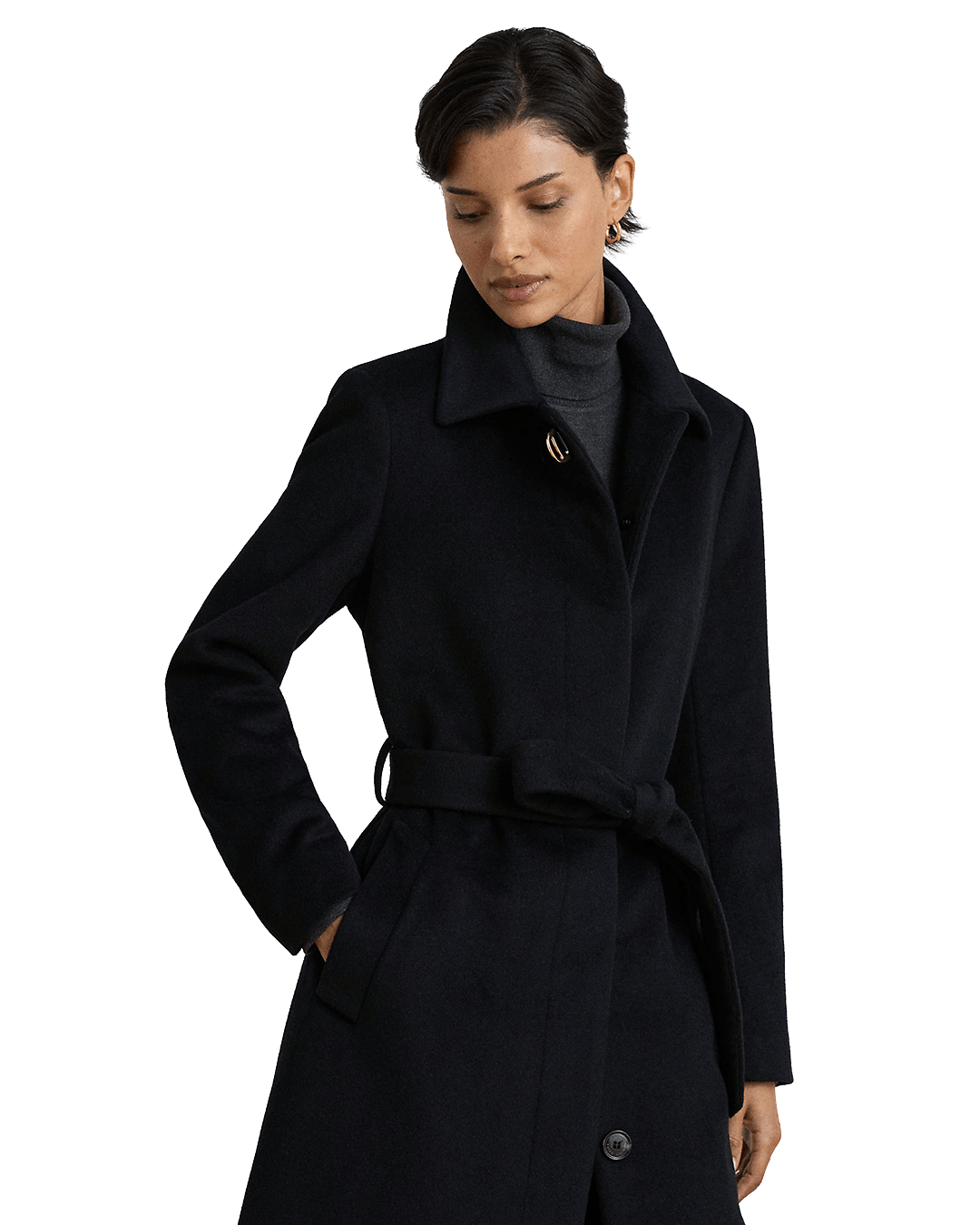 Lauren By Ralph Lauren Coats Lauren by Ralph Lauren Black Single-Breasted Lined Coat