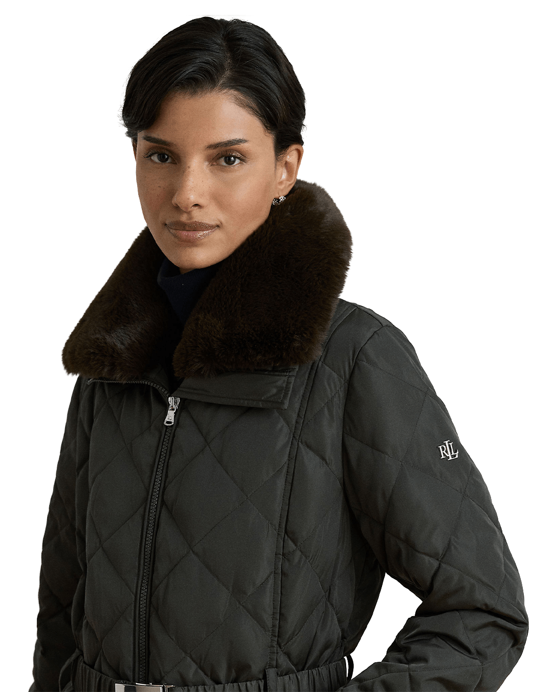 Lauren By Ralph Lauren Coats Lauren by Ralph Lauren Green Belted Down Insulated Coat