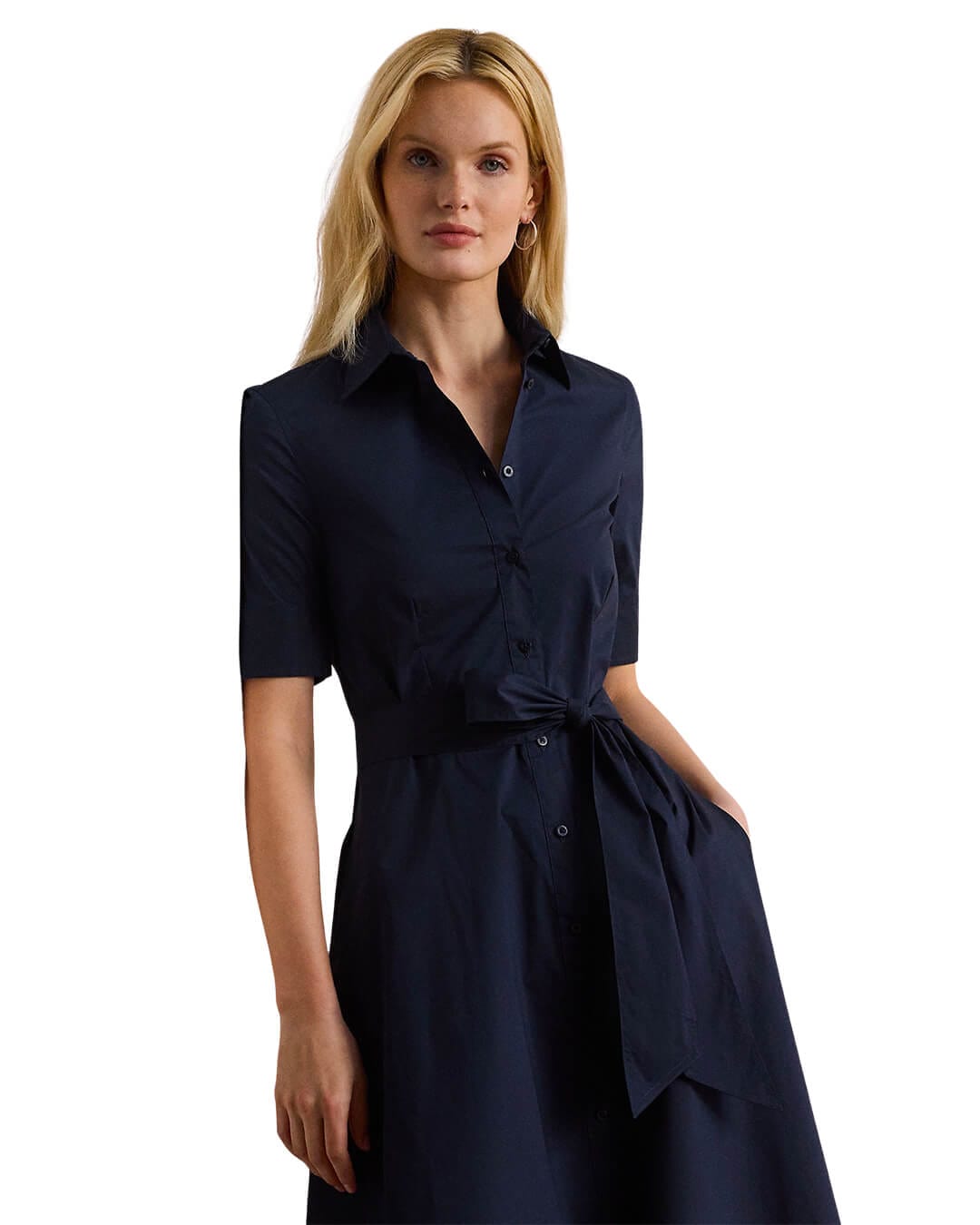 Lauren By Ralph Lauren Navy Ss Casual Dress