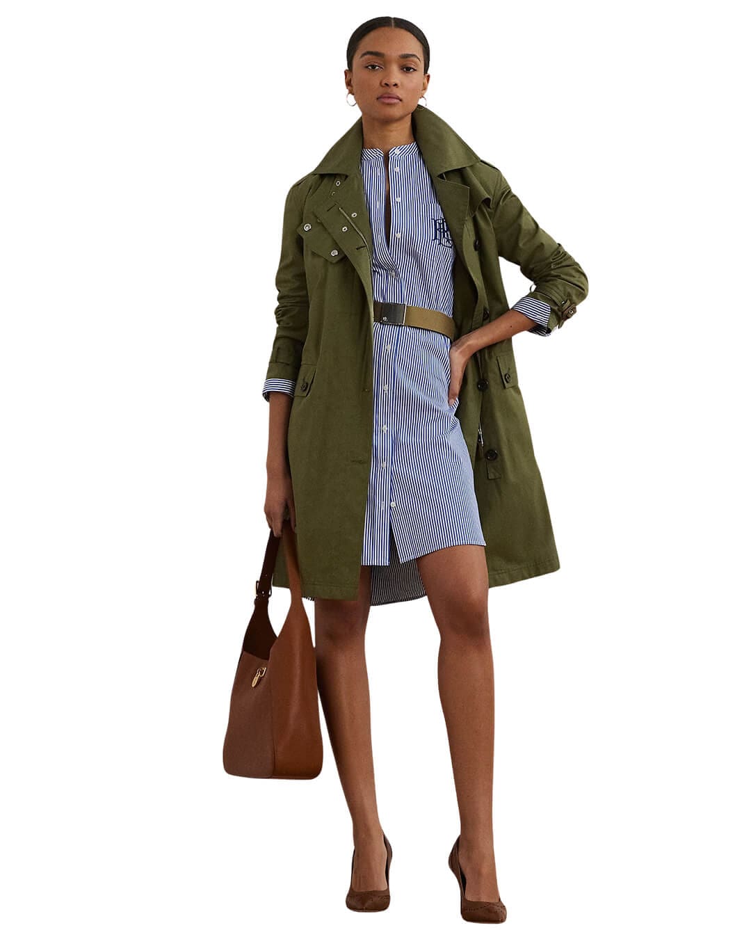 Lauren by Ralph Lauren Blue Kinley Long Sleeve Day Dress