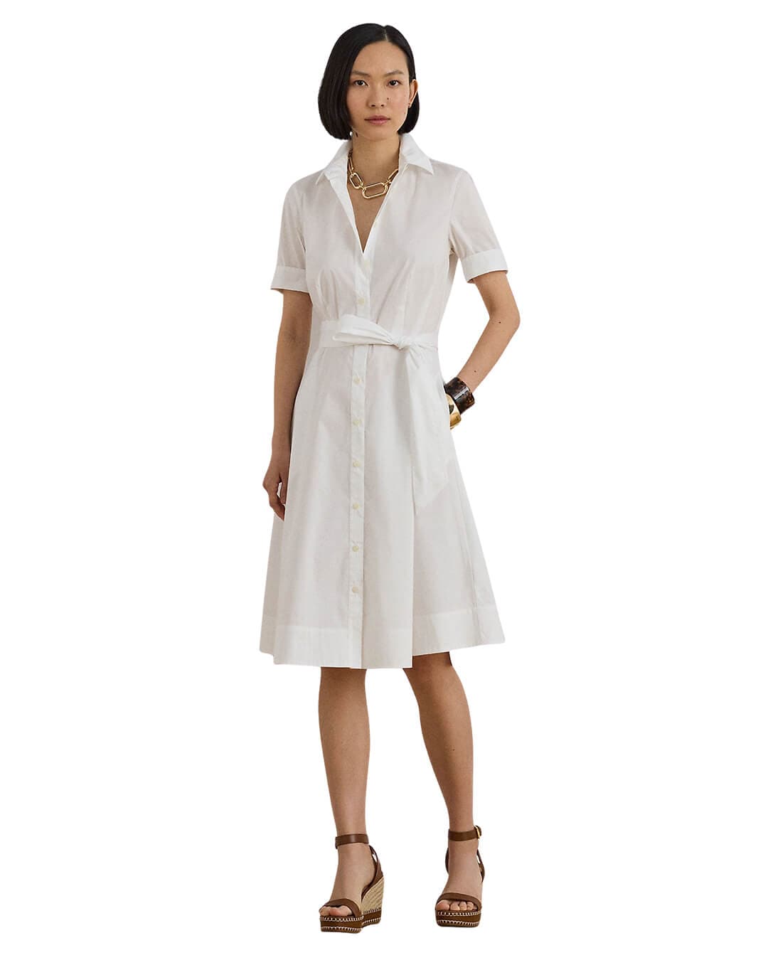 Lauren By Ralph Lauren Dresses Lauren By Ralph Lauren Finnbarr Ss Casual Dress White Dress