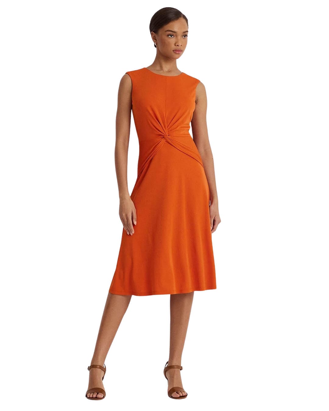 Lauren By Ralph Lauren Dresses Lauren by Ralph Lauren Orange Twist-Front Jersey Dress