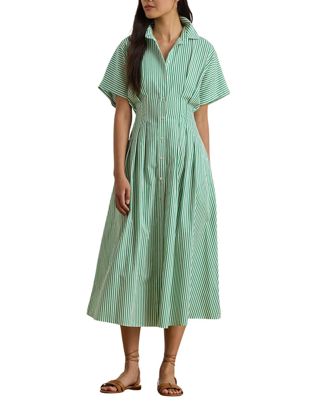 Lauren By Ralph Lauren Dresses Lauren By Ralph Lauren Rushanie Ss Day Dress Green Dress