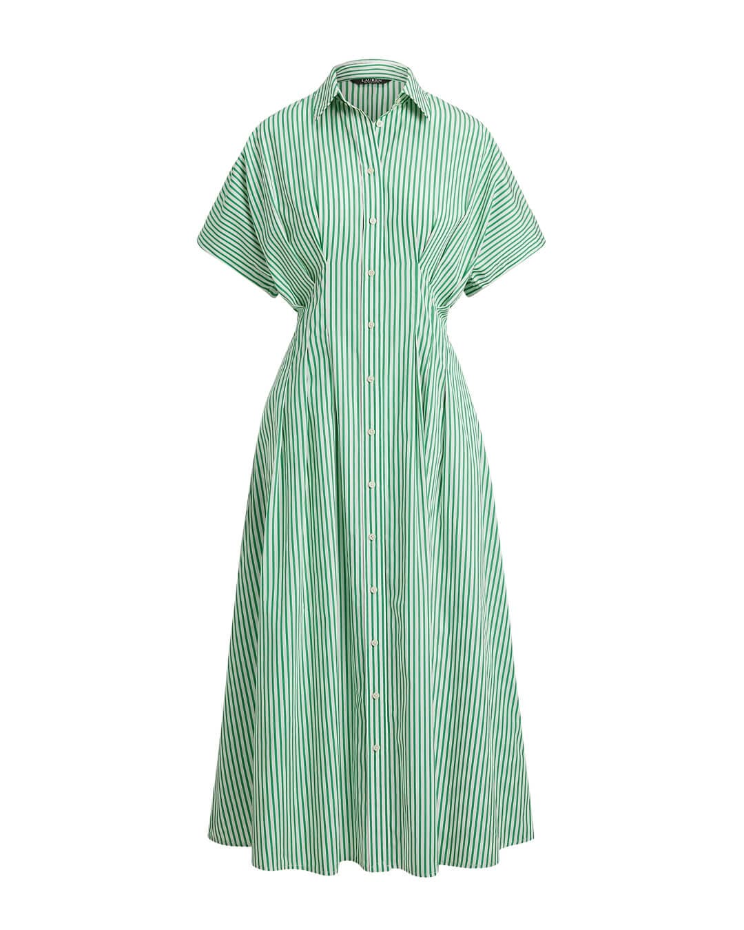 Lauren By Ralph Lauren Rushanie Ss Day Dress Green Dress - Bortex Fine  Tailoring