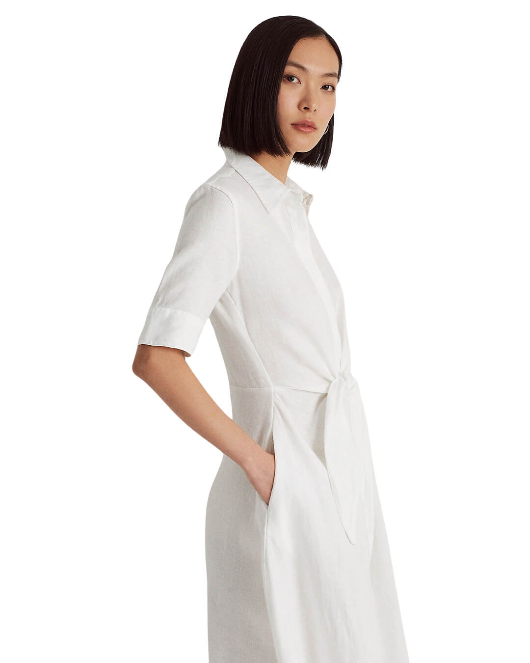 Lauren by Ralph Lauren Dresses Lauren by Ralph Lauren White Wakana 3/4 Sleeve Dress