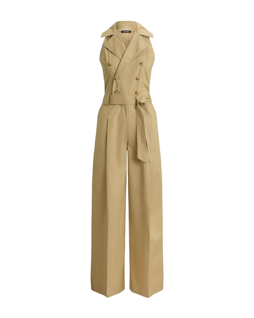 Lauren By Ralph Lauren Dresses Lauren By Ralph Lauren Woven Wide Leg Jumpsuit Beige Dress