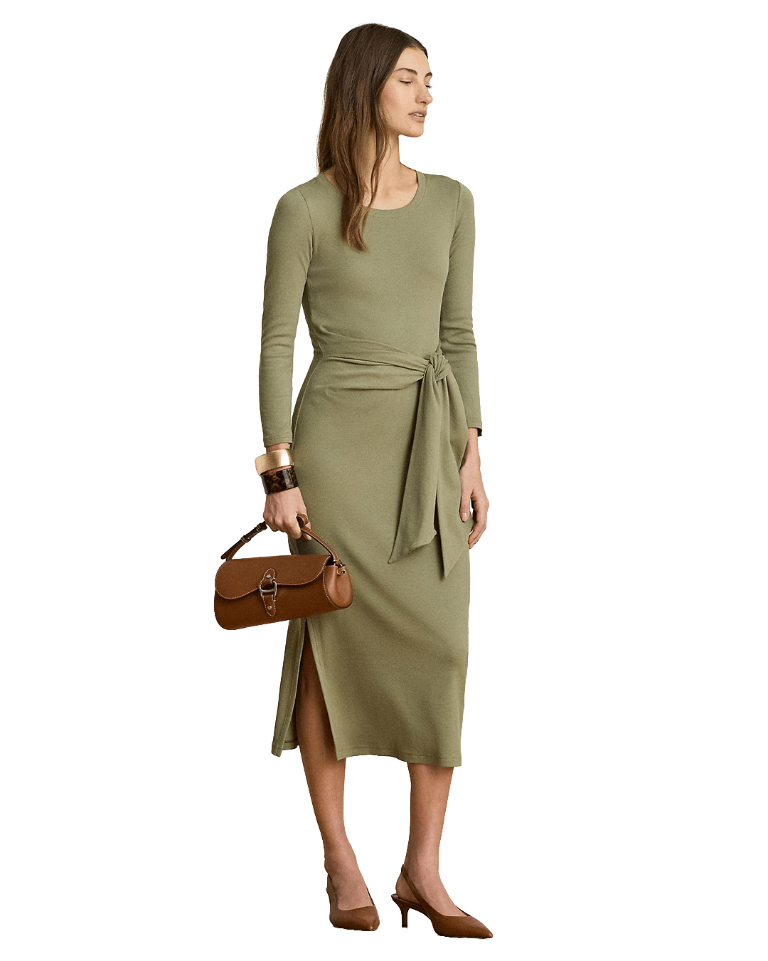 Lauren By Ralph Lauren Dresses Lauren Green Lauren Imalah Ls Crewneck Dress Green