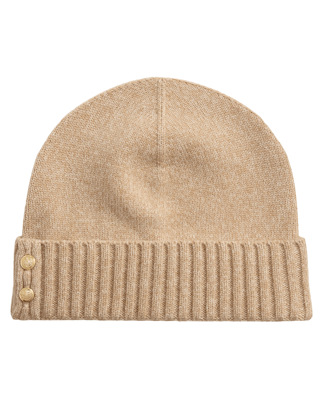 Lauren By Ralph Lauren Hats ONE Lauren by Ralph Lauren Beige Button-Trim Knit Beanie