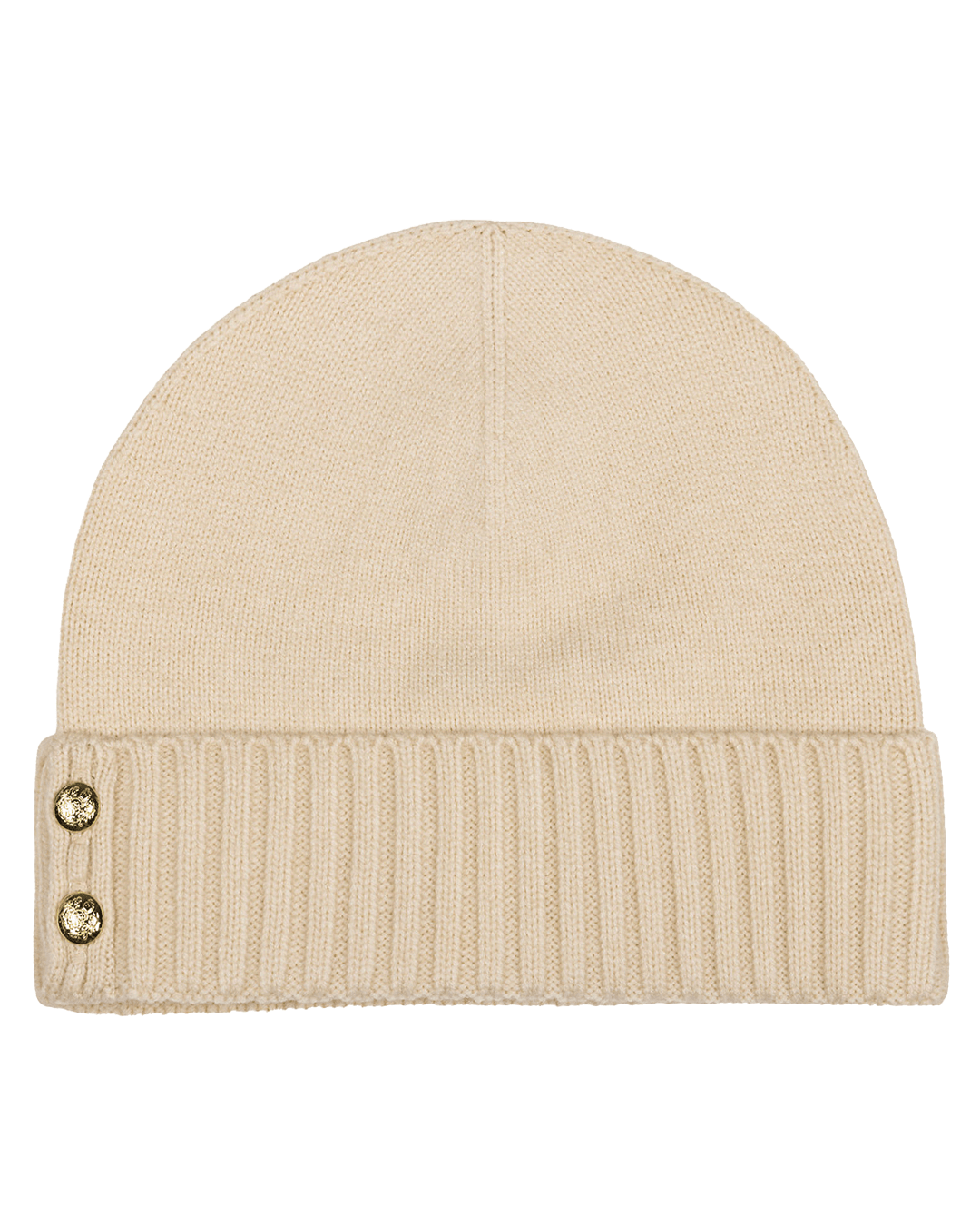 Lauren By Ralph Lauren Hats ONE Lauren by Ralph Lauren Beige Button-Trim Knit Beanie
