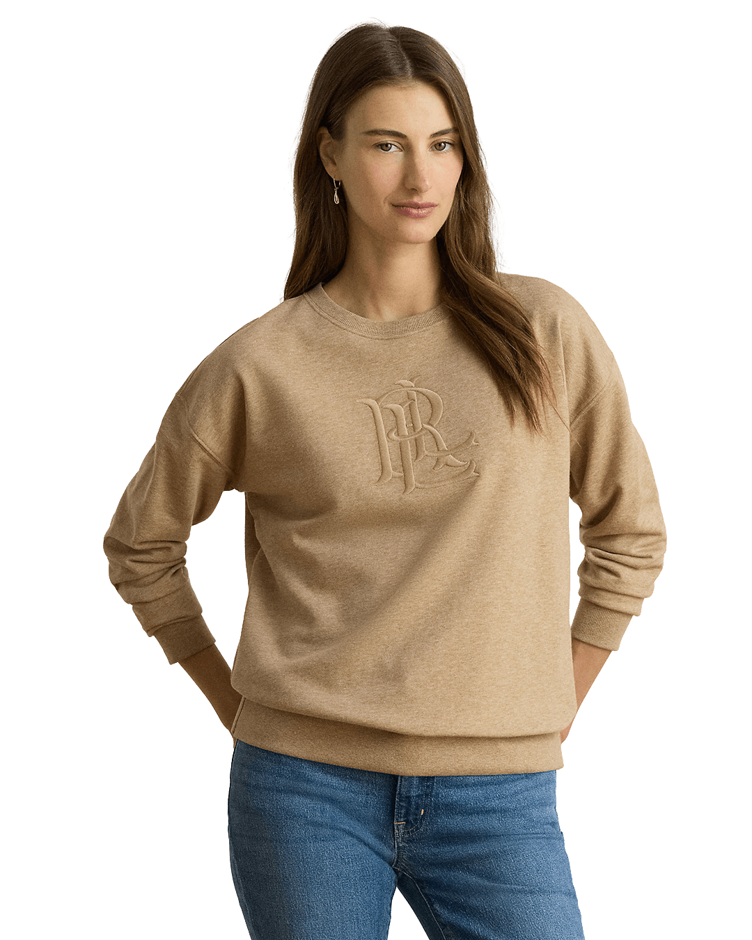 Lauren By Ralph Lauren Jumpers Lauren by Ralph Lauren Beige Knit Pullover Sweatshirt
