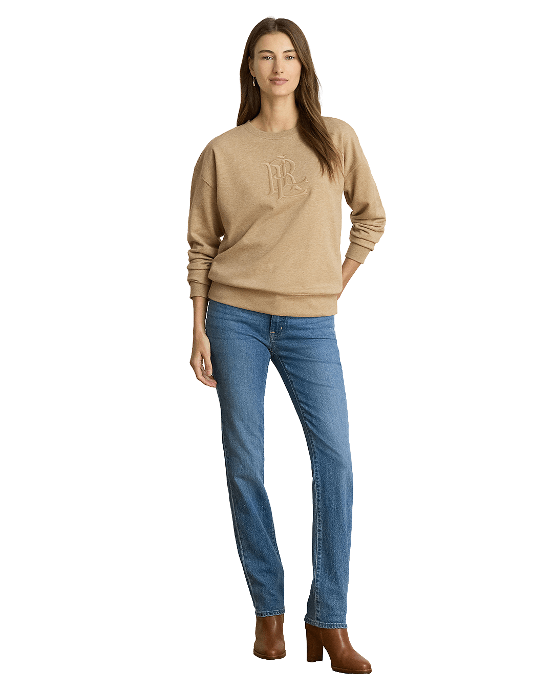 Lauren By Ralph Lauren Jumpers Lauren by Ralph Lauren Beige Knit Pullover Sweatshirt