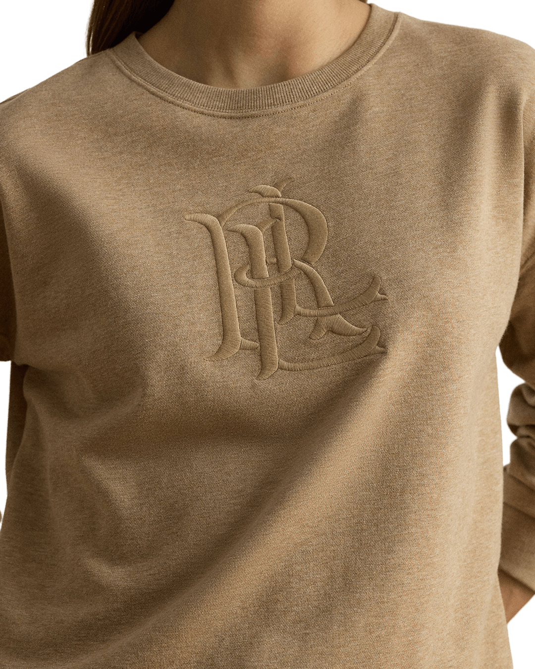 Lauren By Ralph Lauren Jumpers Lauren by Ralph Lauren Beige Knit Pullover Sweatshirt