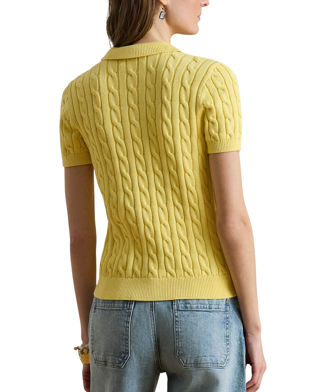 Lauren By Ralph Lauren Jumpers Lauren By Ralph Lauren Natrissa Ss Pullover Yellow Jumper