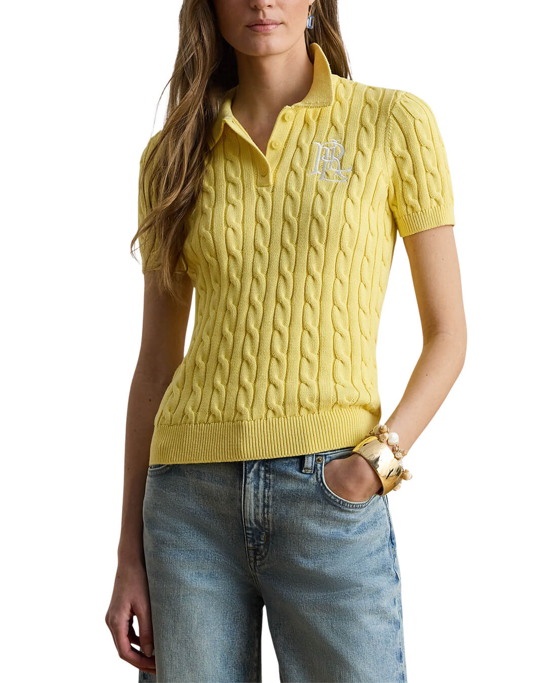 Lauren By Ralph Lauren Jumpers Lauren By Ralph Lauren Natrissa Ss Pullover Yellow Jumper