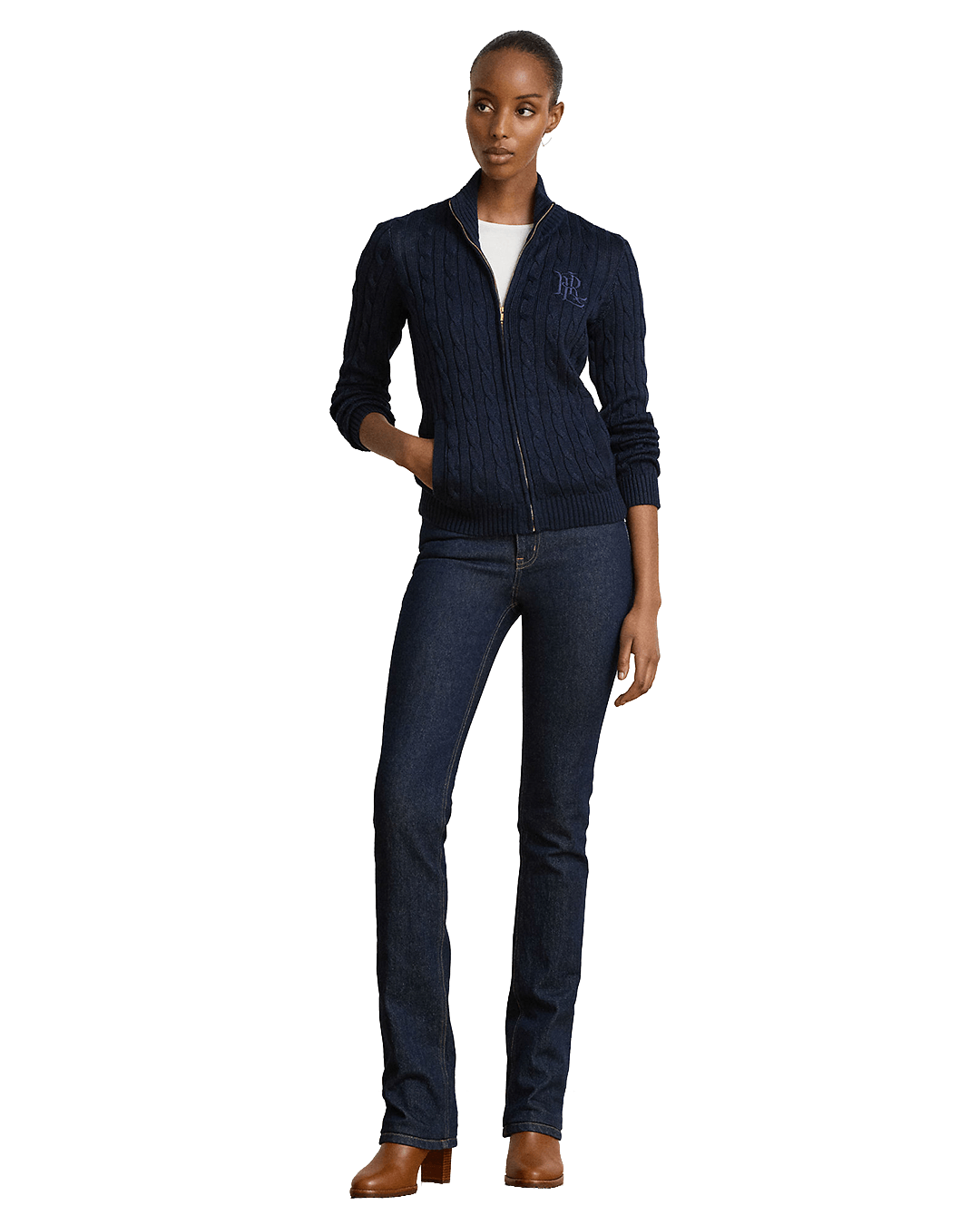 Lauren By Ralph Lauren Jumpers Lauren by Ralph Lauren Navy Full-Zip Sweater