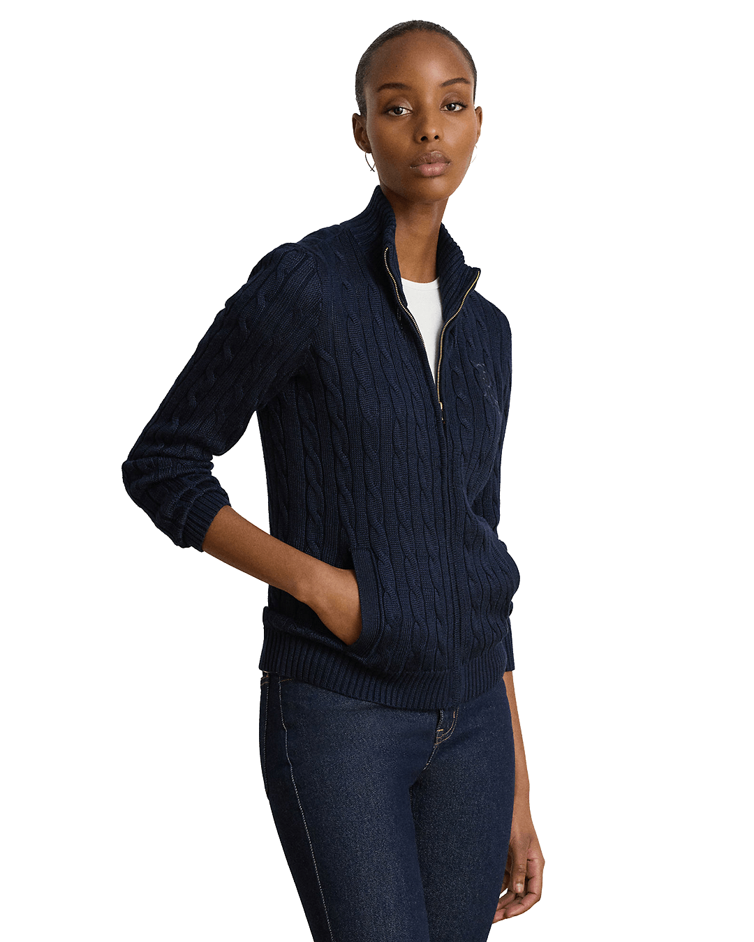 Lauren By Ralph Lauren Jumpers Lauren by Ralph Lauren Navy Full-Zip Sweater