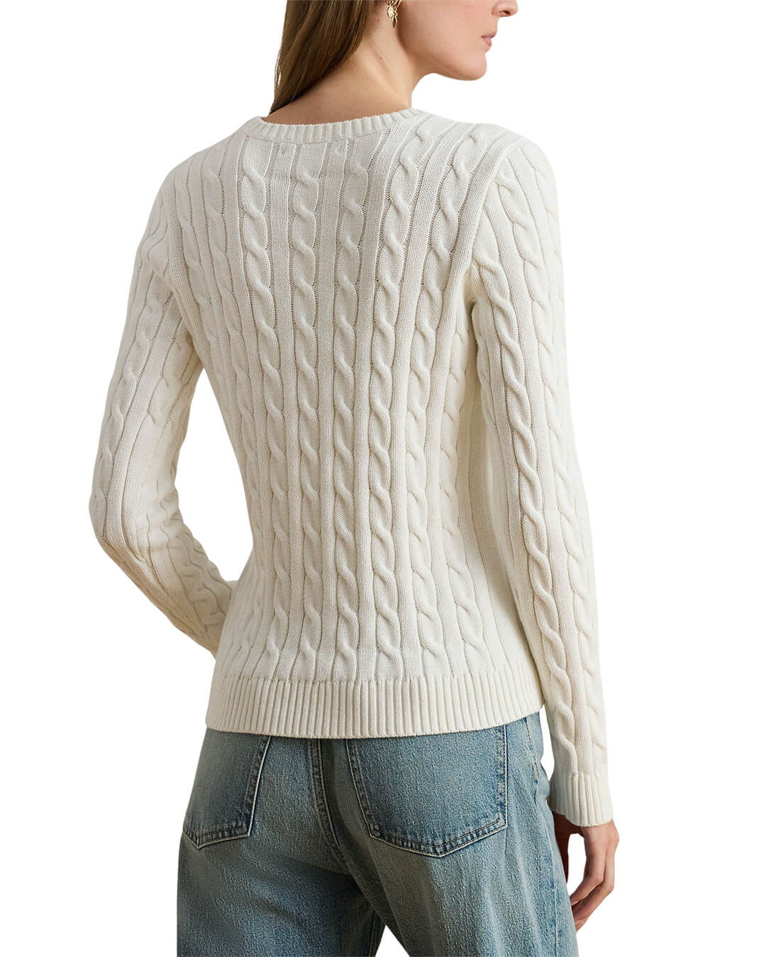 Lauren By Ralph Lauren Jumpers Lauren By Ralph Lauren Rinett Ls Pullover White Jumper