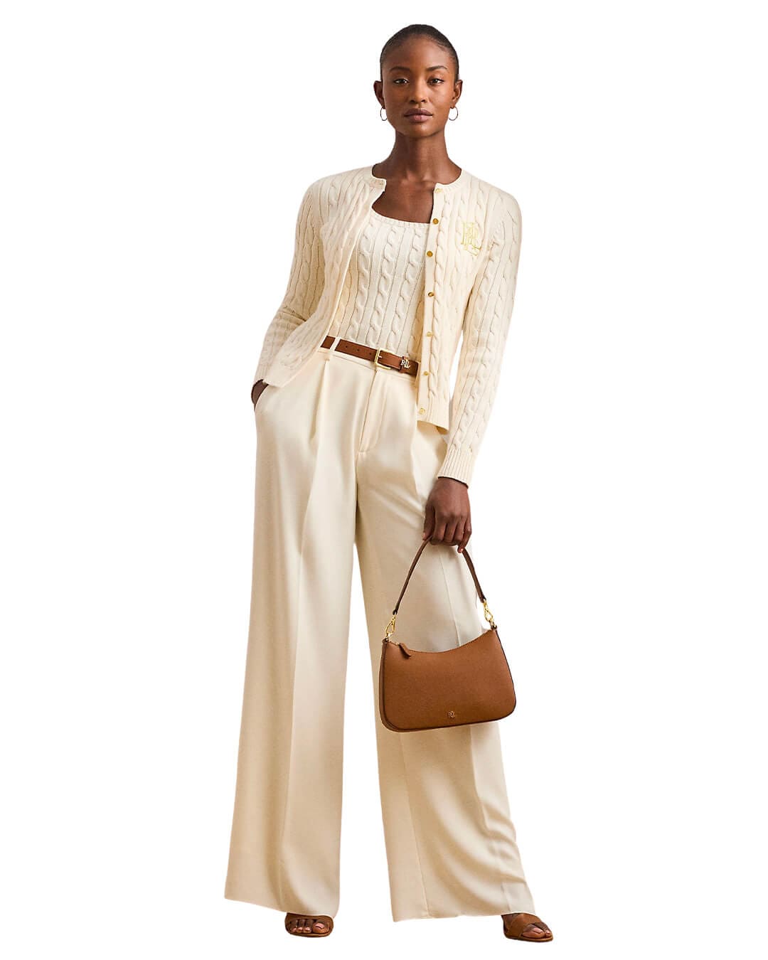 Lauren By Ralph Lauren Jumpers RALHAN LS CARDIGAN NATURAL