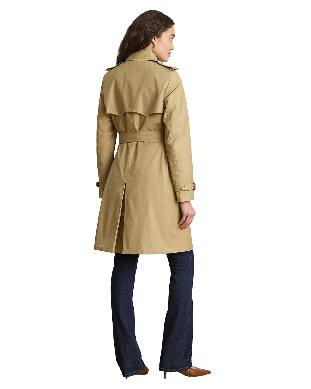 Lauren By Ralph Lauren Outerwear Lauren Beige Lauren Double-Breasted Cotton-Blend Trench Coat Beige