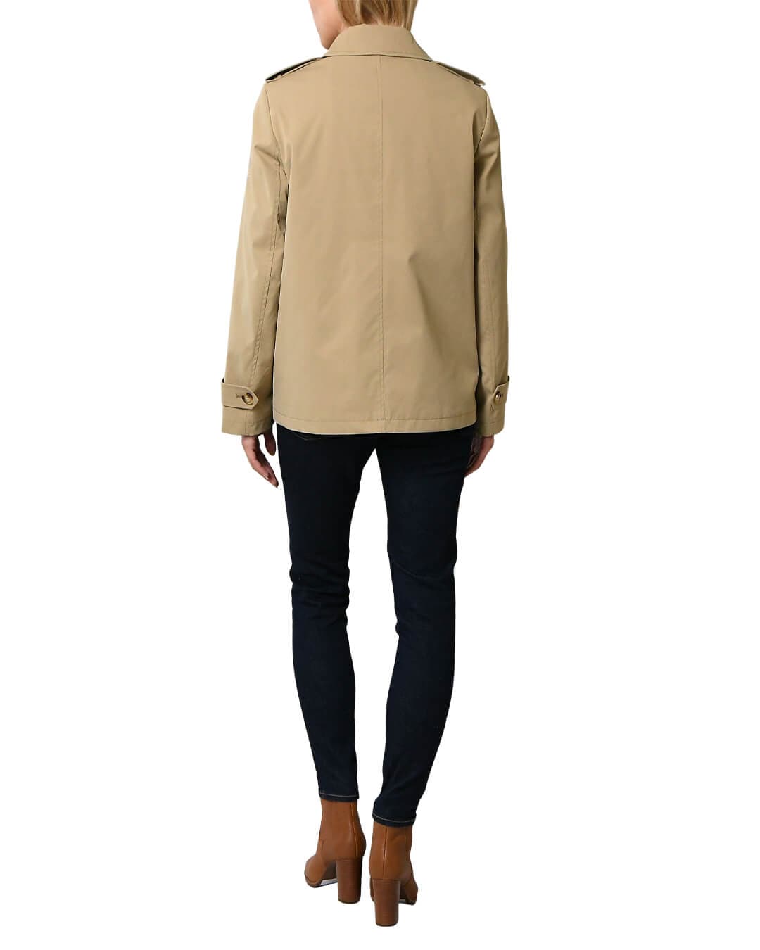Lauren By Ralph Lauren Outerwear Lauren By Ralph Lauren Embroidered Crest Twill Trench Coat Beige Outerwear