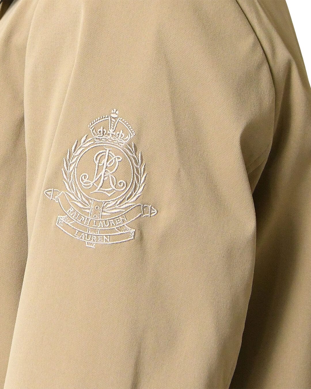 Lauren By Ralph Lauren Outerwear Lauren By Ralph Lauren Embroidered Crest Twill Trench Coat Beige Outerwear