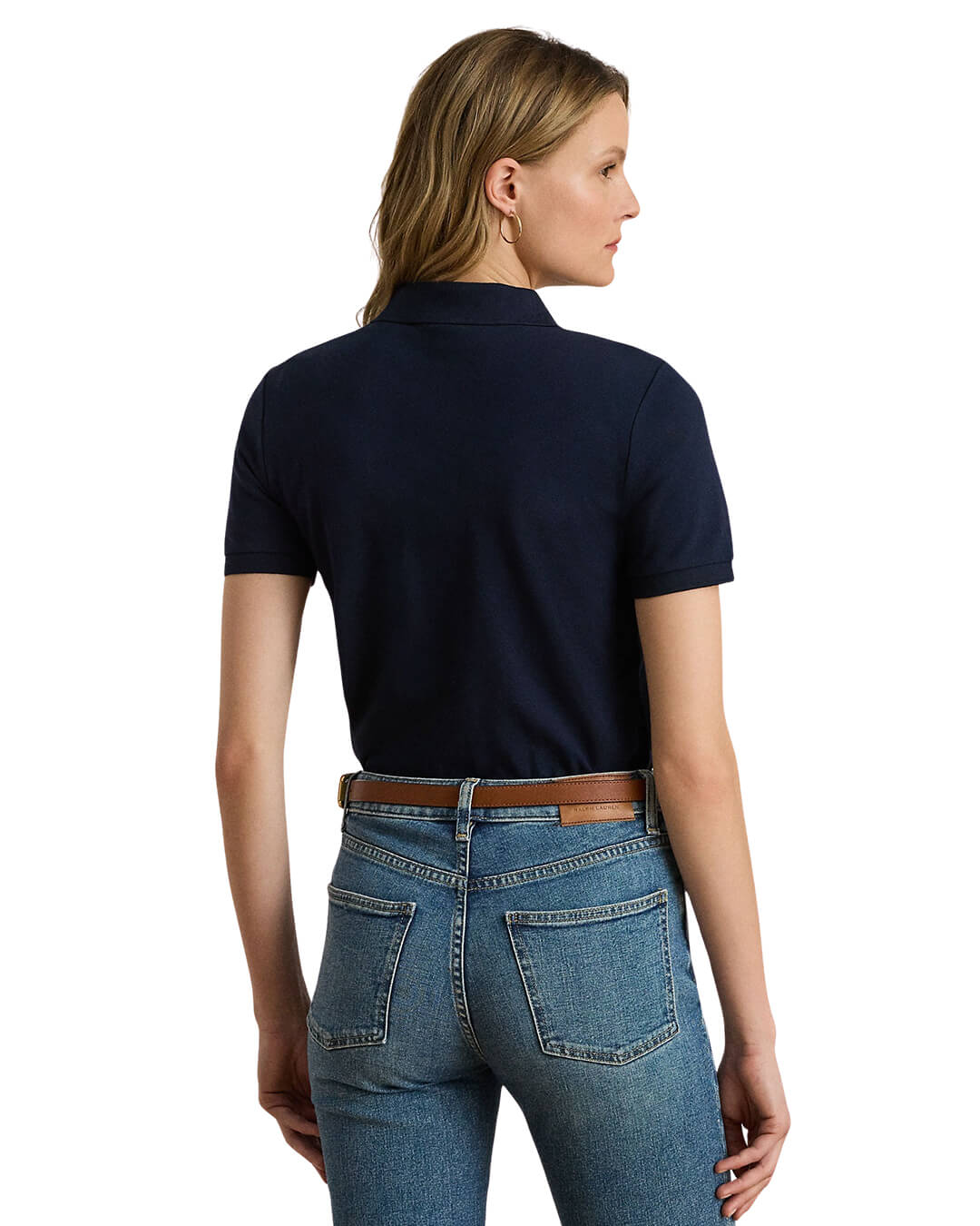 Lauren By Ralph Lauren Polo Shirts Lauren By Ralph Lauren Kiewick Knit Polo Shirt Navy Polo Shirt