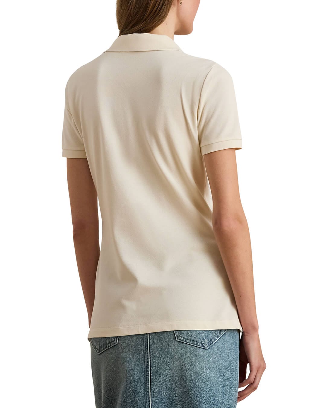 Lauren By Ralph Lauren Polo Shirts Lauren By Ralph Lauren Kiewick Knit Polo Shirt White Polo Shirt