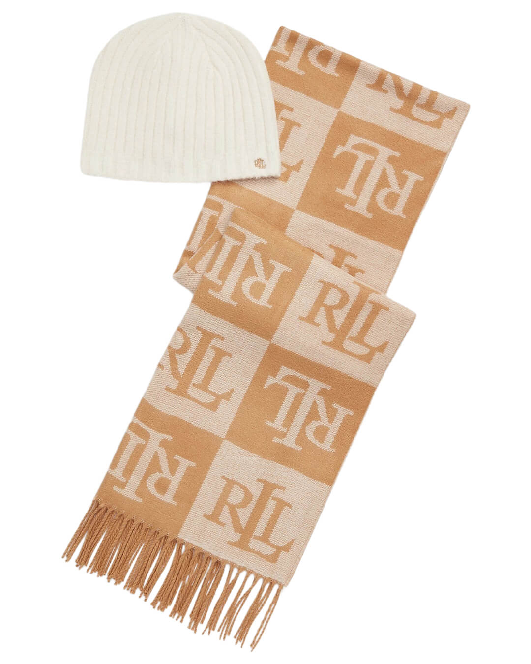 Lauren By Ralph Lauren Scarves One Size Lauren By Ralph Lauren Cream Beanie And Scarf Set