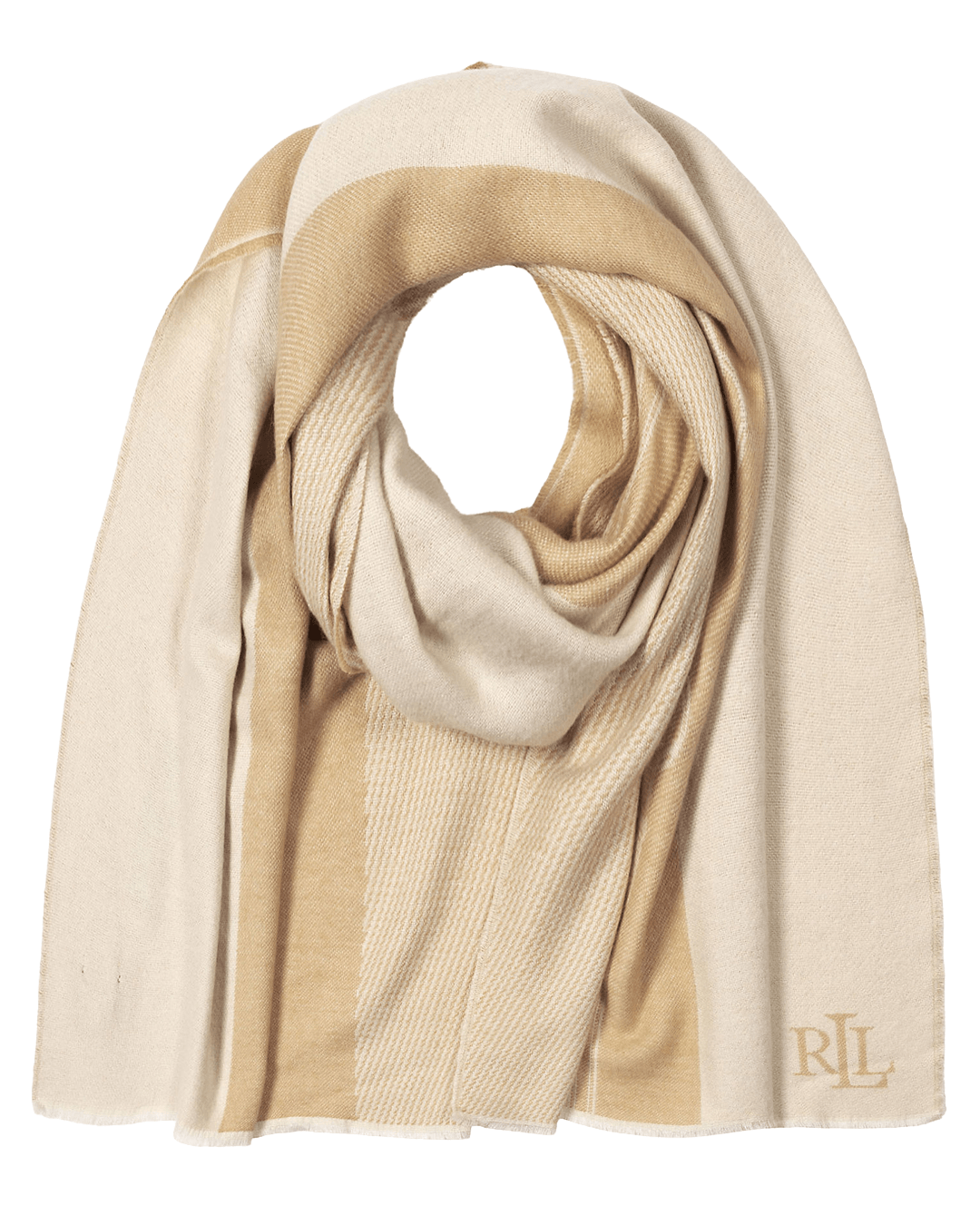 Lauren By Ralph Lauren Scarves ONE Lauren by Ralph Lauren Cream Jacquard Wrap Scarf