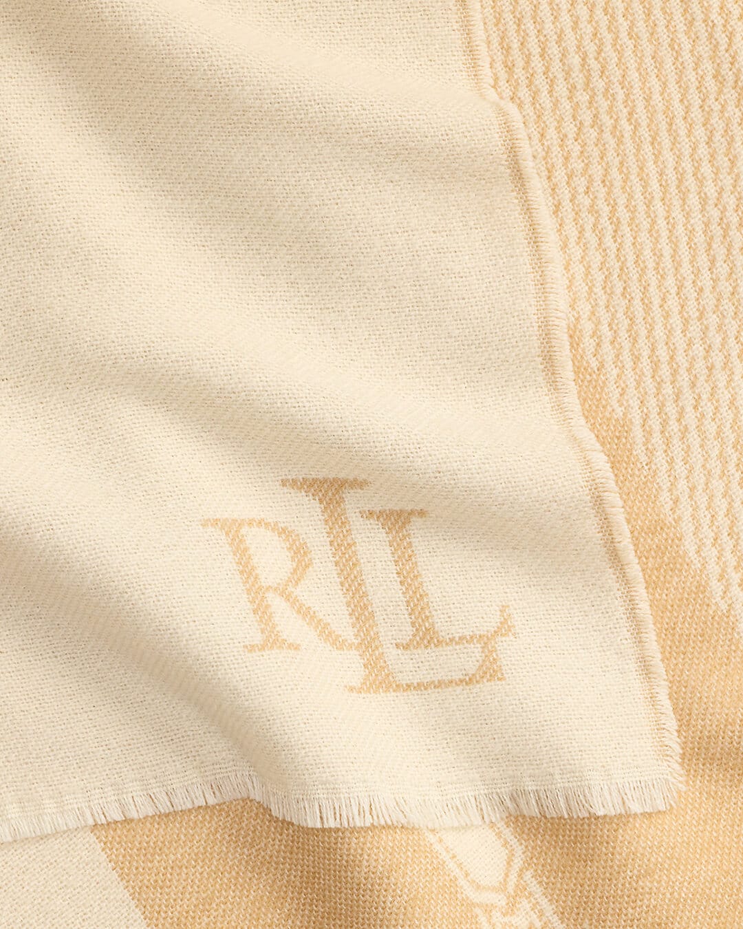 Lauren By Ralph Lauren Scarves ONE Lauren by Ralph Lauren Cream Jacquard Wrap Scarf