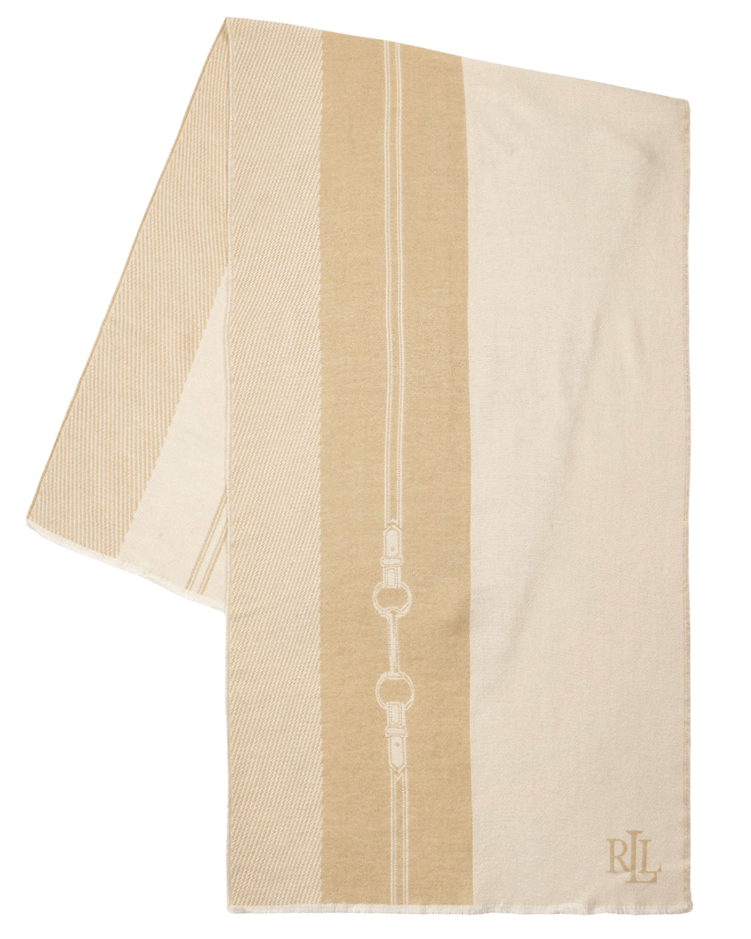 Lauren By Ralph Lauren Scarves ONE Lauren by Ralph Lauren Cream Jacquard Wrap Scarf