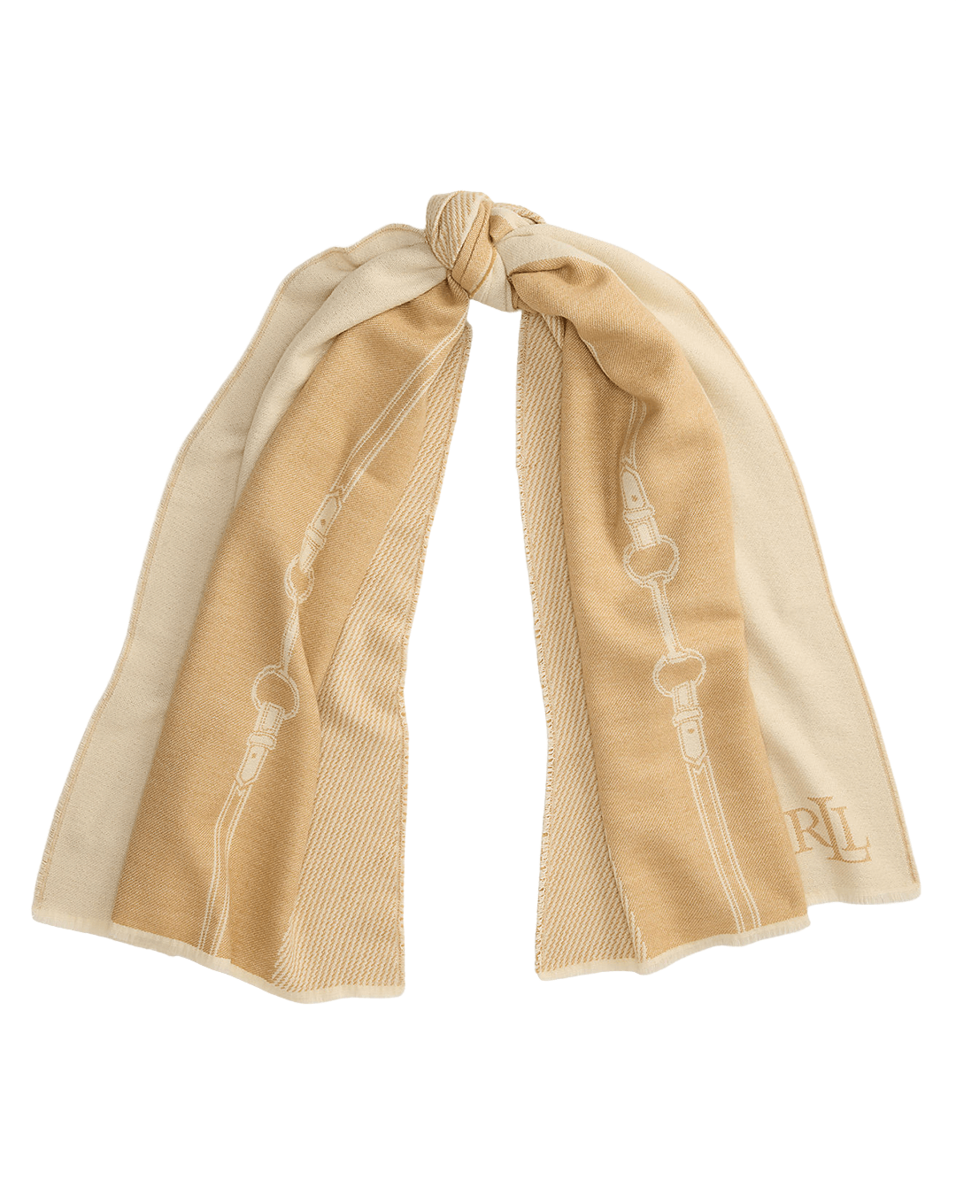 Lauren By Ralph Lauren Scarves ONE Lauren by Ralph Lauren Cream Jacquard Wrap Scarf
