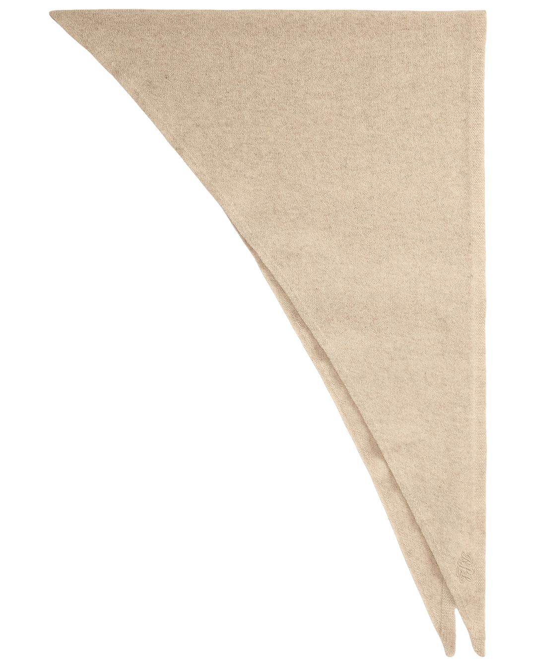 Lauren By Ralph Lauren Scarves ONE Lauren by Ralph Lauren Cream Knit Tri-Tip Scarf