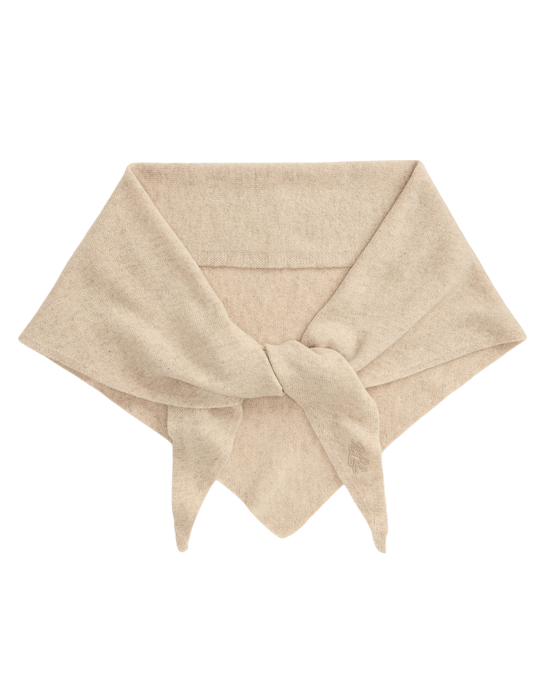 Lauren By Ralph Lauren Scarves ONE Lauren by Ralph Lauren Cream Knit Tri-Tip Scarf