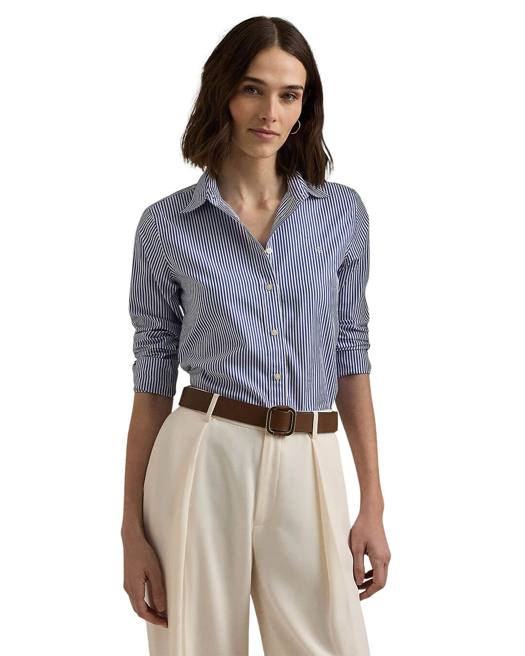 Lauren by Ralph Lauren Shirts Lauren by Ralph Lauren Blue Jamelko Button Front Shirt